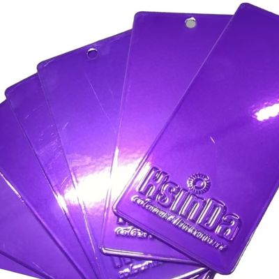 Recubrimiento en polvo ecológico resistente a los rayos UV de color púrpura caramelo vibrante para bicicletas