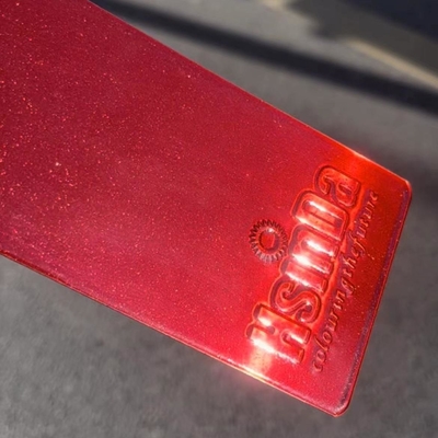 Color rojo Cromo Esparcimiento de la pintura de pulverizador Translúcido de recubrimiento de polvo fuerte adhesión para la pieza de automóvil
