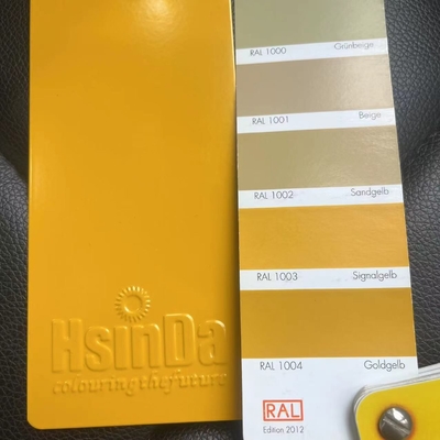 Ral 1003 señal amarilla de polvo de recubrimiento fácil limpieza para el marco de la bicicleta de la bicicleta autobús personalizado