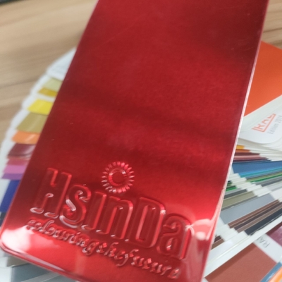 Pintura en polvo rojo caramelo resistente a altas temperaturas para aplicación de pulverización decorativa en piezas metálicas automotrices