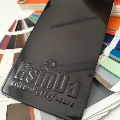 Recubrimiento electrostático de pintura en polvo negro brillante Ral 9005 resistente a químicos, 90-100% para pintar resortes