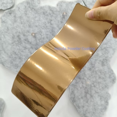 Pintura de recubrimiento en polvo electrostático de poliéster para metales, bronce, cromado, ilusión de latón y cobre Hsinda